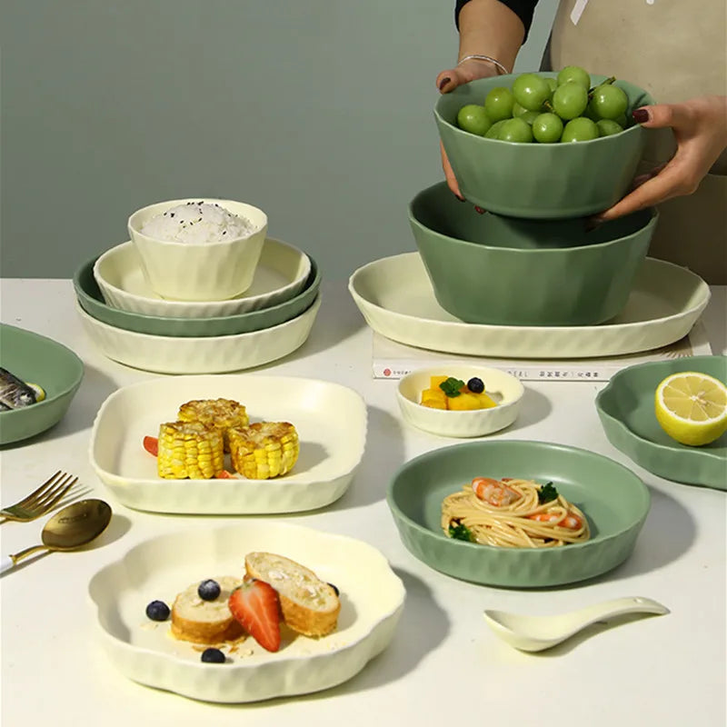 Solid Colored Ceramic Dinner Plates