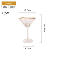 Golden Edge Cocktail Glasses