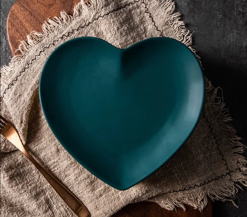 Morandi Heart-Shaped Ceramic Plates