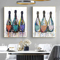 Graffiti Champagne Bottle Wall Prints