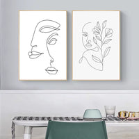 Abstract Line Couple Wall Prints