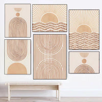 Bohemian Beige Coral Wall Prints