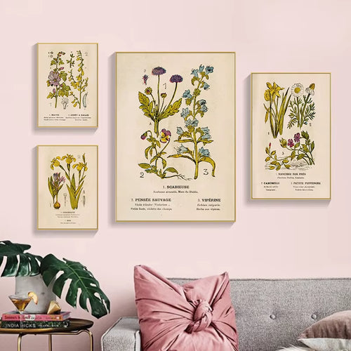 Vintage Floral Wall Print