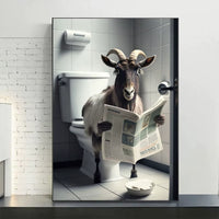 Funny Animal Bathroom Wall Prints