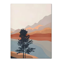 Modern Sunset River Landscape Wall Prints