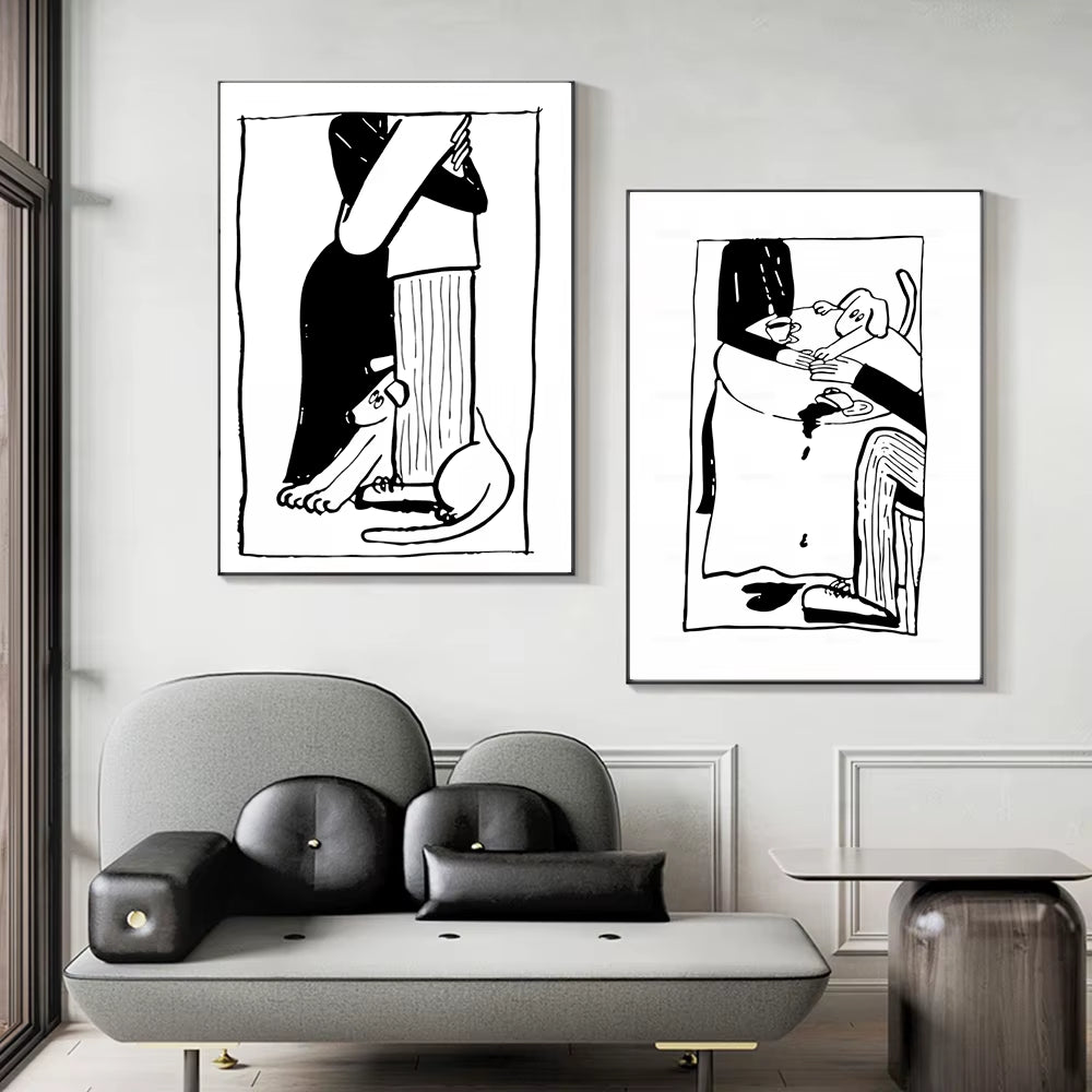 My Lover and Dog Wall Prints