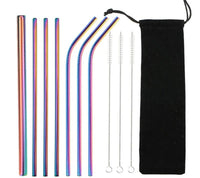 Reusable Metal Straws Set (Stainless Steel)