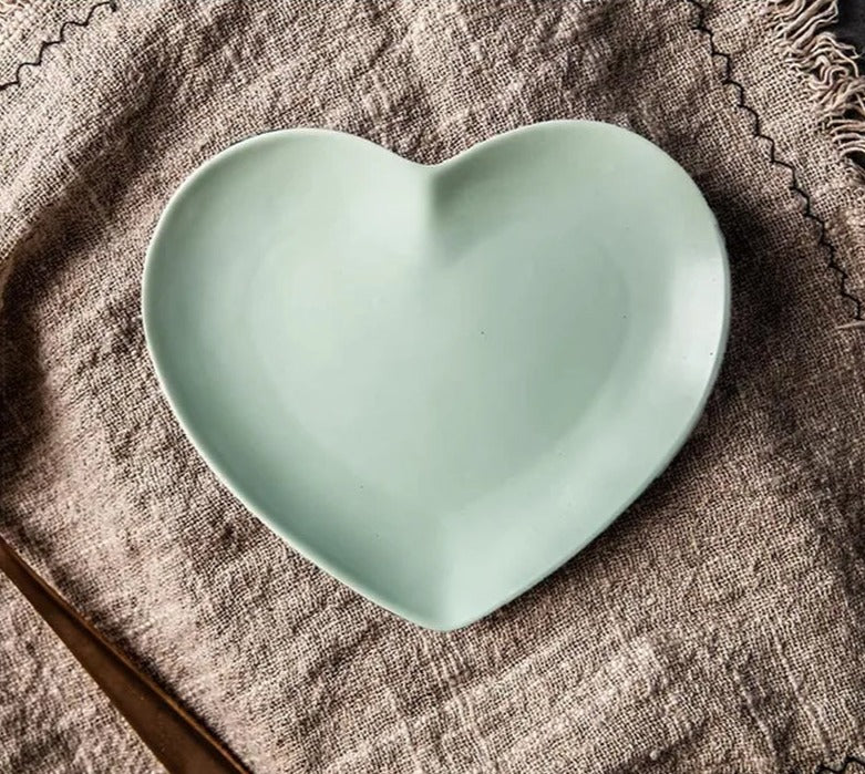 Morandi Heart-Shaped Ceramic Plates