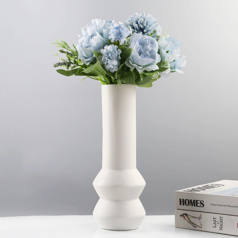 Modern White Ceramic Flower Vases