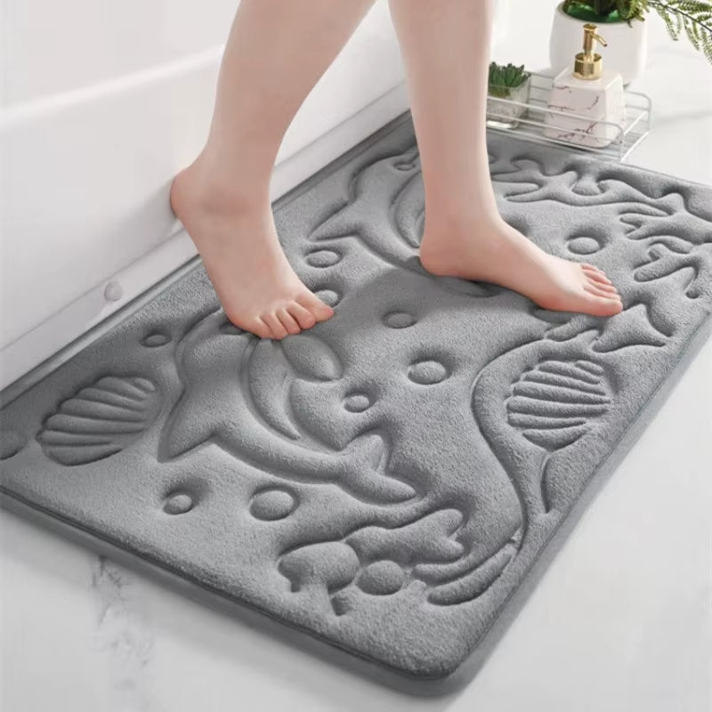 Marine Embossed Bath Mat