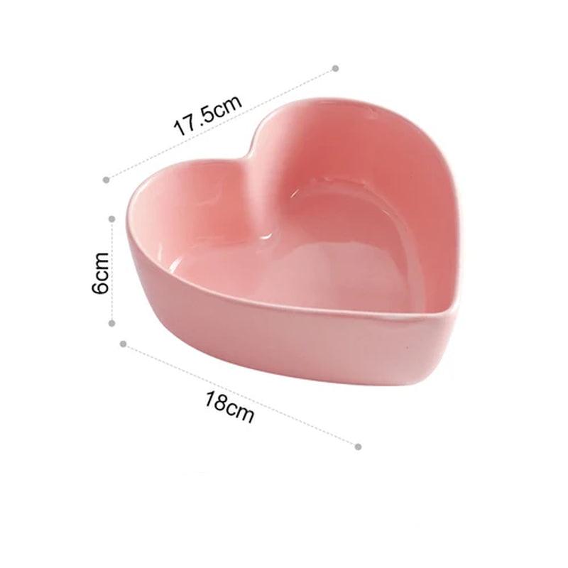 Heart-Shaped Ceramic Bowls