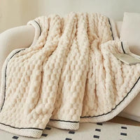 Luxurious Large Soft Fleece Blankets All Season 3D Clouds Stylish Jacquard Throw Blanket for Sofa Couch Bed Fuzzy Plush Blanket