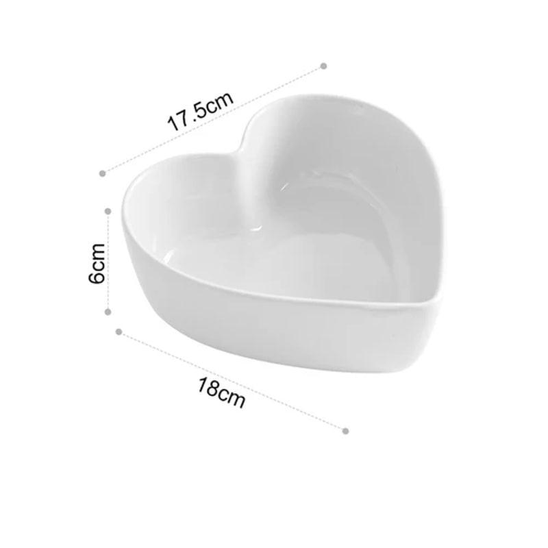 Heart-Shaped Ceramic Bowls