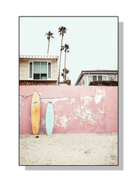 Pink Ocean Surf Wall Print