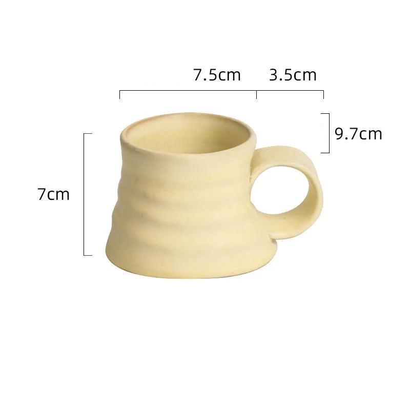 Irregular Vintage Ceramic Coffee Cups