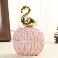 Pink Ceramic Jewelry Storage Box