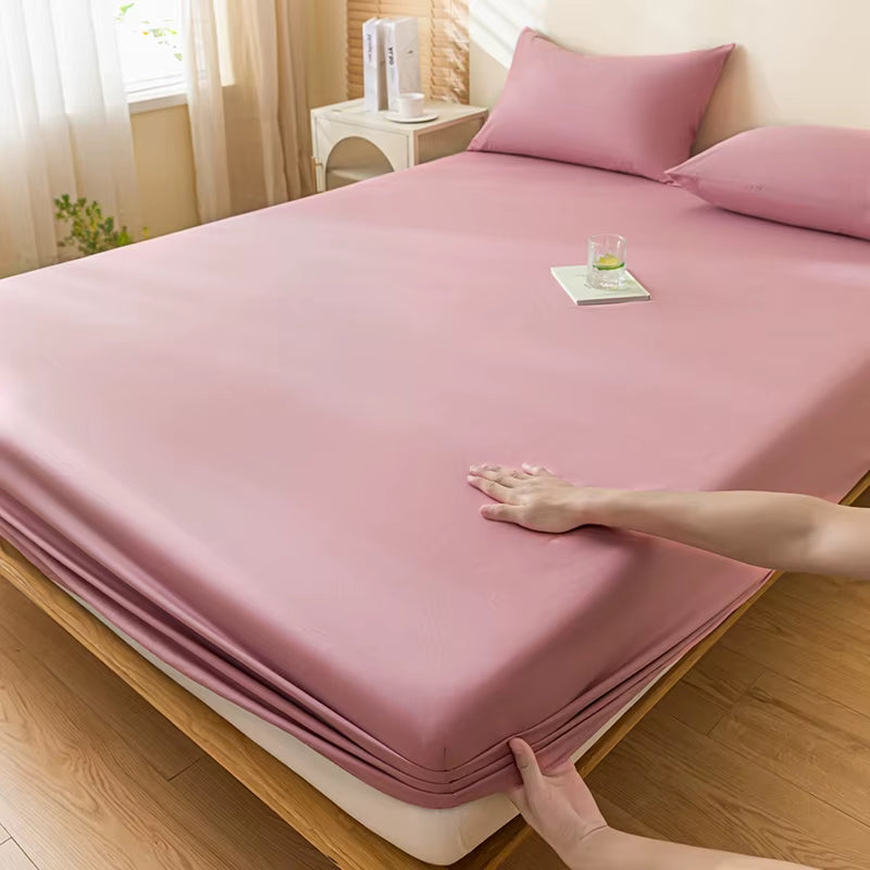 100% Waterproof Mattress Covers Protector Adjustable Non-Slip Bed Fitted Sheet with Elastic Band for Queen King 90/140/160/200