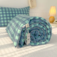 Summer Cotton Quilts Thin Air Conditioning Comforter Soft Breathable Bed Blanket Floral Duvet Cover Thin Quilts Machine Washable