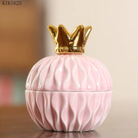 Pink Ceramic Jewelry Storage Box