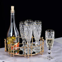 Transparent Golden Edge Champagne Glass