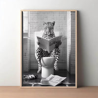 Animal Bathroom Wall Print