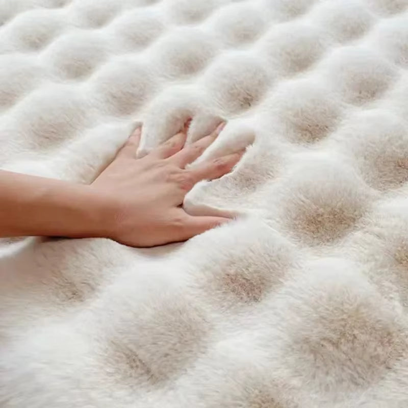 Faux Rabbit Hair Plush Rug