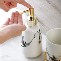 Ceramic Gold-Plated Marble Soap Dispenser