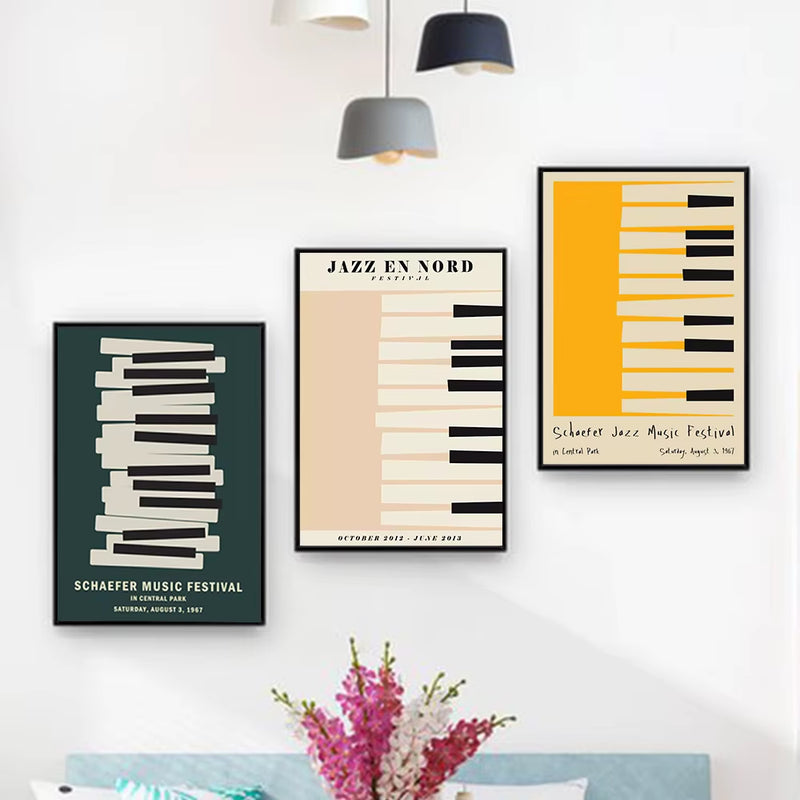 Geometric Piano Wall Prints