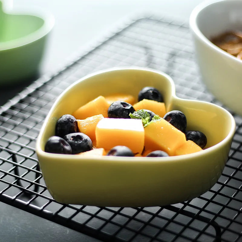 Heart-Shaped Ceramic Bowls