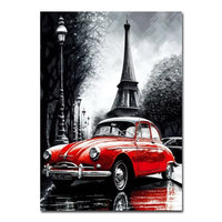 London Bus & Paris Tower Wall Prints