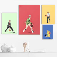 Celebrities Playing Basketball Wall Prints