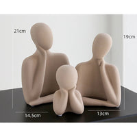 Abstract Frosted Ceramic Figurines