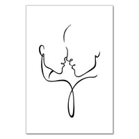 Abstract Line Couple Wall Prints