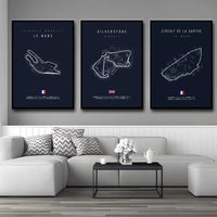 F1 Monaco Circuit Wall Prints