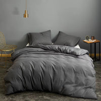 Simple One-Piece Solid Duvet Cover