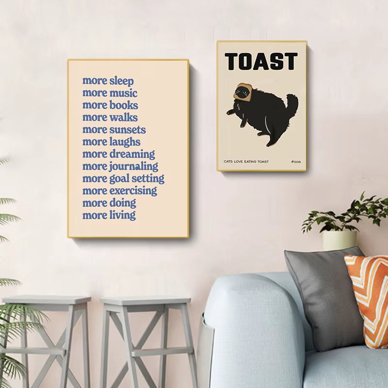 Fun Breakfast Theme Wall Prints 