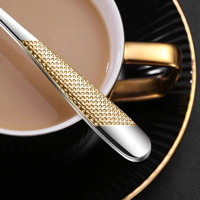 4Pcs Luxury Golden Cutlery Set (Stainless Steel)