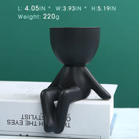 Ceramic Black Figure Flower Pots