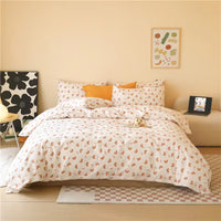 Cotton Duvet Cover with Festive Print