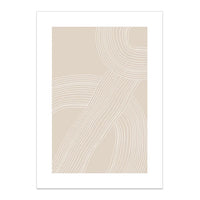 Beige & White Geometric Canvas Wall Prints