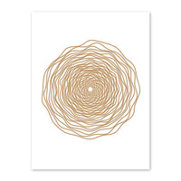 Beige Geometric Circles Canvas Wall Prints