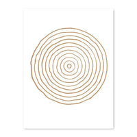 Beige Geometric Circles Canvas Wall Prints