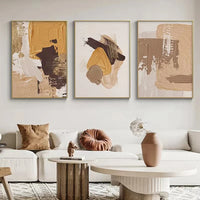 Brown Brush Texture Canvas Wall Prints