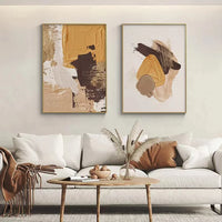 Brown Brush Texture Canvas Wall Prints