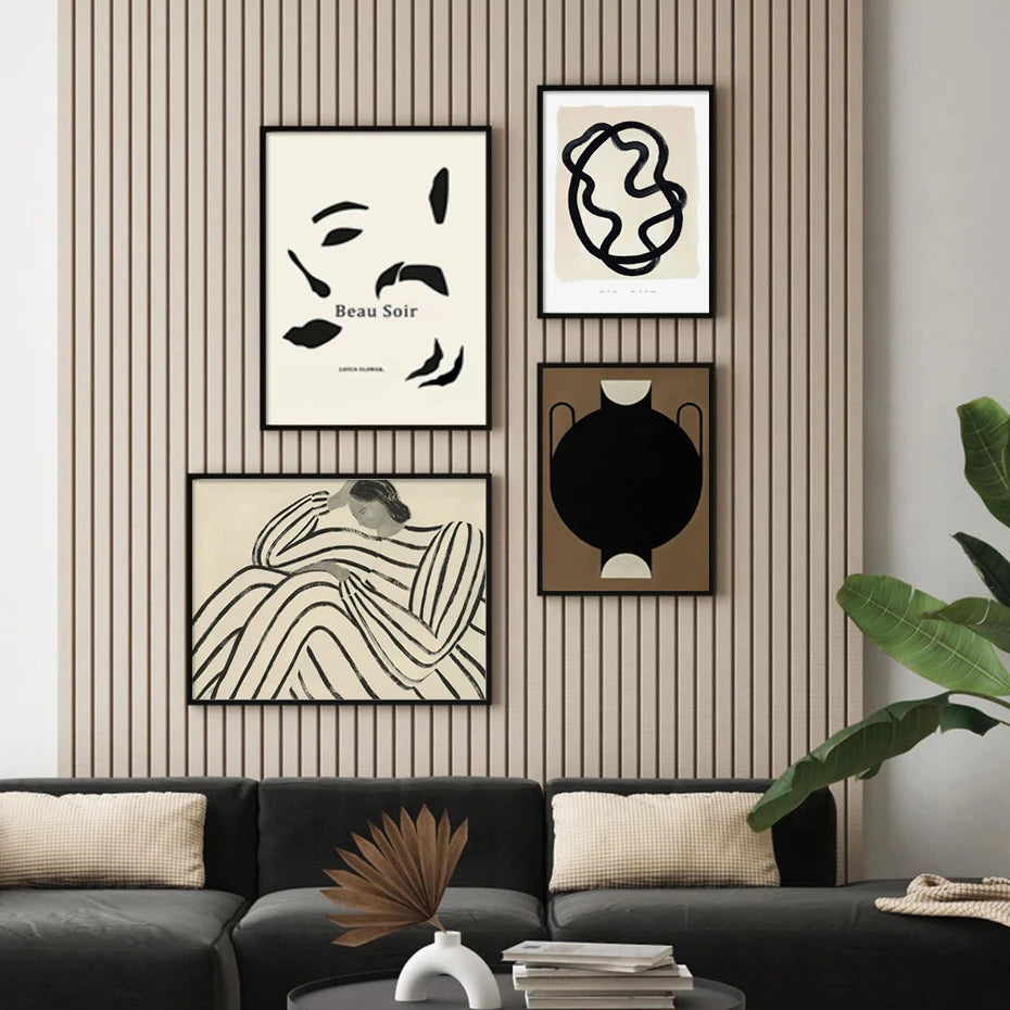 Abstract Lined Canvas Wall Prints