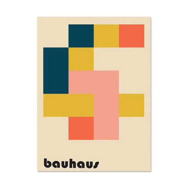 Bauhaus Abstract Geometry Canvas Wall Prints