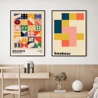 Bauhaus Abstract Geometry Canvas Wall Prints