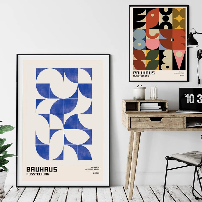 Bauhaus Abstract Geometry Canvas Wall Prints