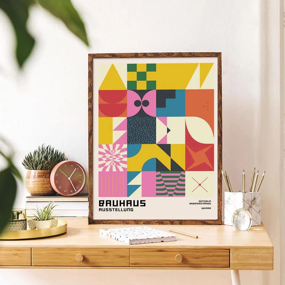 Bauhaus Abstract Geometry Canvas Wall Prints