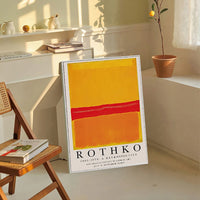 Abstract Rothko Artwork Mid Century Modern Posters Yellow Canvas Painting Print Wall Art Picture Living Room Interior Home Decor